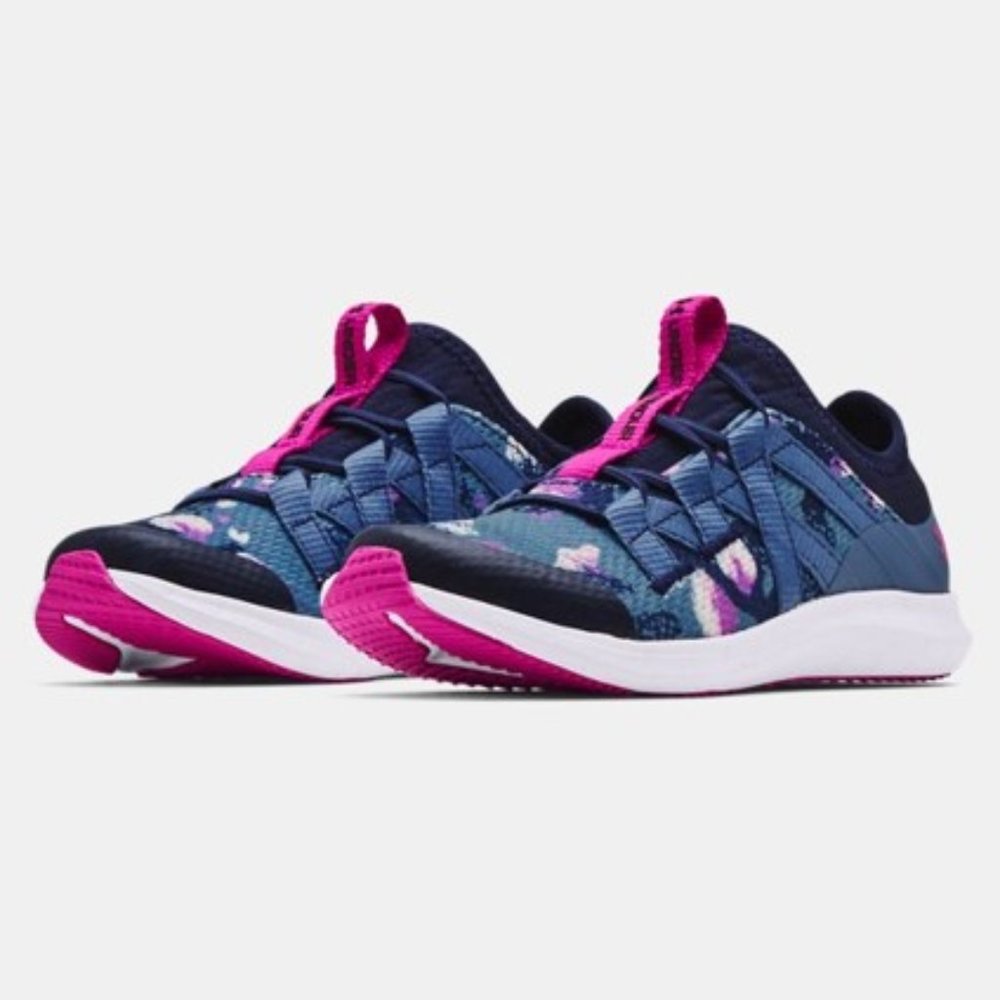 Under Armour Slip-on Floral Infinity 3 AL Pre-School Girls' Running Shoes 3Y VGC